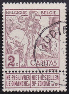 Belgie   .   OBP   .   102       .   O      .    Gestempeld    .   /   .   Oblitéré - 1910-1911 Caritas