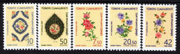 Turkey - 2022 - Flower Buds - Mint Official Stamp Set - Timbres De Service