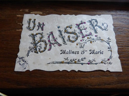 Cpa Un Baiser De Malines Sainte Marie - Souvenir De...