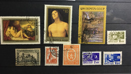 Russie - Lot De 9 Timbres Oblitérés - Collections