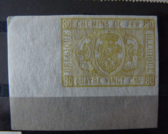 Belgium : 1879 - CF / TR  5 (*);  Cat.: ??€  Réimpression Faux épreuve - Ungebraucht