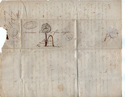 TB 3627 - 1845 - LAC - Lettre De Mr E. PONS à PERPIGNAN Pour OSSEJA - 1801-1848: Précurseurs XIX