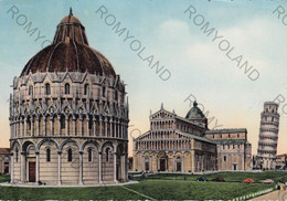 CARTOLINA  PISA,TOSCANA,PIAZZA DEL DUOMO COL PRINCIPALI MONUMENTI,STORIA,MEMORIA,CULTURA,RELIGIONE,VIAGGIATA 1955 - Pisa