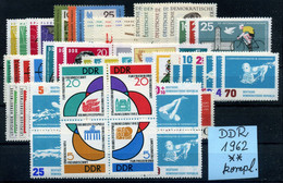 DDR Sammlung Jahrgang 1962 ** Komplett - Unused Stamps