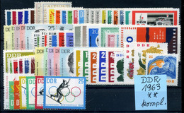 DDR Sammlung Jahrgang 1963 ** Komplett - Unused Stamps