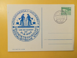 1985 INTERO CARTOLINA POSTALE POSTCARDS FDC GERMANIA DEUTSCHE DDR GRUNDSTEINLEGUNG OBLITERE' HOYERSWERDA - Postcards - Mint
