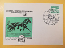 1985 INTERO CARTOLINA POSTALE POSTCARDS FDC GERMANIA DEUTSCHE DDR BAK PFERDE OBLITERE' BERLIN - Postkarten - Ungebraucht