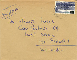 1968 CONGO , SOBRE CIRCULADO A GINEBRA , CORREO AÉREO - Brieven En Documenten