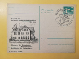 1983 INTERO CARTOLINA POSTALE POSTCARDS FDC GERMANIA DEUTSCHE DDR PHILATELIE ALTSTADT  OBLITERE' HOYERSWERDA - Postkarten - Ungebraucht