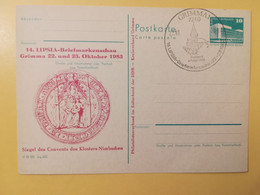 1983 INTERO CARTOLINA POSTALE POSTCARDS FDC GERMANIA DEUTSCHE DDR GRIMMA LIPSIA  OBLITERE' GRIMMA 1 - Postkarten - Ungebraucht