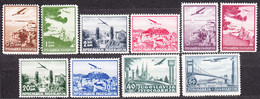 Yugoslavia Kingdom Airmail Stamps 1937 Mi#340-347 And 1940 Mi#426-427 Mint Hinged - Neufs