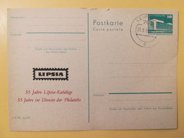 1985 INTERO CARTOLINA POSTALE POSTCARDS FDC GERMANIA DEUTSCHE DDR LIPSIA KATALOGE OBLITERE' LEIPZIG - Postkaarten - Ongebruikt