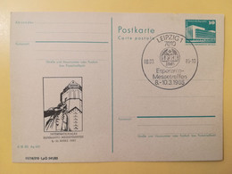 1985 INTERO CARTOLINA POSTALE POSTCARDS FDC GERMANIA DEUTSCHE DDR MESSETREFFEN OBLITERE' LEIPZIG 1 - Postcards - Mint