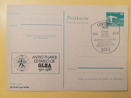 1986 INTERO CARTOLINA POSTALE POSTCARDS FDC GERMANIA DEUTSCHE DDR ESTABLO GLEA OBLITERE' LEIPZIG 1 - Postales - Nuevos