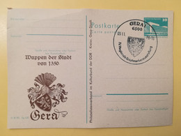 1986 INTERO CARTOLINA POSTALE POSTCARDS FDC GERMANIA DEUTSCHE DDR GERA OBLITERE' GERA 1 - Postkarten - Ungebraucht