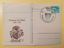 1986 INTERO CARTOLINA POSTALE POSTCARDS FDC GERMANIA DEUTSCHE DDR GERA OBLITERE' GERA 1 - Postales - Nuevos