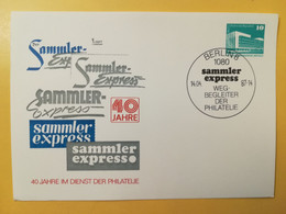 1987 INTERO CARTOLINA POSTALE POSTCARDS FDC GERMANIA DEUTSCHE DDR SAMMLER EXPRESS OBLITERE' BERLIN 8 - Postkaarten - Ongebruikt