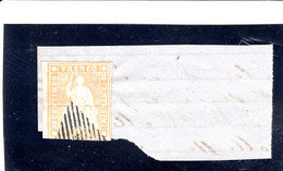 SVIZZERA  1854-62 - Yvert  29A Carta Normale (fil De Soie Dans La Largeur) - Gebraucht