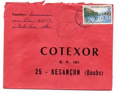 DAHOMEY-1968--lettre PORTO-NOVO  Pour Besançon-25-- Tp Grenoble..ville Olympique Seul Sur Lettre...cachet ... - Benin – Dahomey (1960-...)