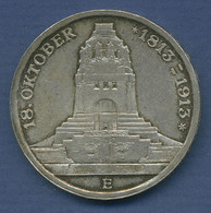 Sachsen 3 Mark 1913 E, 100 J. Völkerschlacht Bei Leipzig, J 140 St (m2648) - 2, 3 & 5 Mark Silver