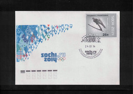 Russia 2014 Olympic Games Sochi Ski Jumping Interesting Letter - Inverno 2014: Sotchi