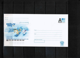 Russia 2014 Olympic Games Sochi Skiing Interesting Postal Stationery Letter - Invierno 2014: Sotchi