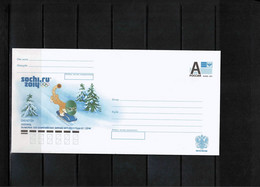 Russia 2014 Olympic Games Sochi Skeleton Interesting Postal Stationery Letter - Invierno 2014: Sotchi