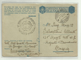 CARTOLINA   POSTALE FORZE ARMATE COMANDO X GRUPPO ARTIGLIERIA - ZUCCARELLO SAVONA 1942 - Ganzsachen