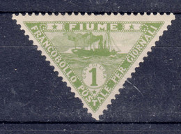 Fiume 1919 Newspaper Stamps Sassone#5 Michel#96 Mint Hinged - Fiume