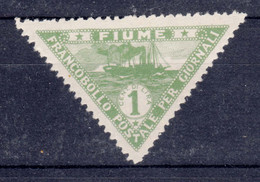 Fiume 1919 Newspaper Stamps Sassone#5 Michel#96 Mint Hinged - Fiume