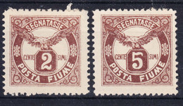 Italy Occupation WWI, Fiume 1919 Porto Segnatasse Sassone#13-14 Michel#13-14 Mint Hinged - Fiume