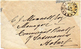 VICTORIA 1907. Cover With The 4 Penny Bistre, From Melbourne To Hobart, Tasmania - Storia Postale