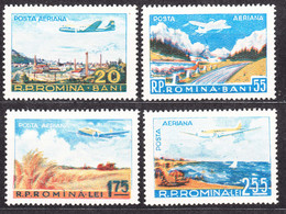 Romania 1956 Airmail Mi#1626-1629 Mint Hinged - Ongebruikt