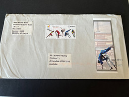 (3 L 54) Letter Posted From Belgium To Australia (during COVID-19 Pandemic) Japan 2000 Olympic Games - Storia Postale