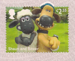 GB 2022 QE2 £2.55 Aardman Classics ' Shaun & Bitzer ' Umm SG 4730 ( C464 ) - Nuovi