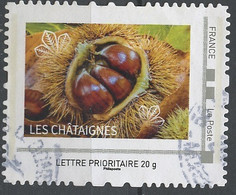 France - Frankreich Timbre Personnalisé 2008 Y&T N°IDT07-027 - Michel N°BS(?) (o) - Les Châtaignes - Used Stamps