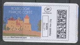 France - Frankreich Timbre Personnalisé Y&T N°MTEL LV20-128 - Michel N°BS(?) (o) - Bourgogne Franche Comté - Druckbare Briefmarken (Montimbrenligne)