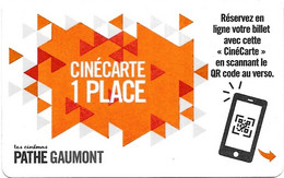 @+ CINECARTE Pathé Gaumont - 1 Place - Verso Lettre A (28/02/2023) - Entradas De Cine