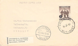 AUSTRALIAN ANTARCTIC TERR: - LETTER 1960 BRISBANE > VALLENDAR/DE Mi #2 / 4-16 - Cartas & Documentos