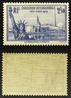 N° 458 2,50F EXPO NEW YORK 1939 Neuf N** TB  Cote 35€ - Nuevos