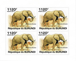 BURUNDI 2011 Mi 2031A KLB AFRICAN SAVANNA ELEPHANT MINT MINIATURE SHEET ** - Blocks & Sheetlets