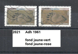 Variété Adhésifs De 2021 Oblitéré Y&T N° 1961 Nuance De Couleur - Used Stamps