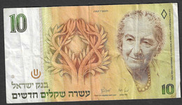 Israele - Banconota Circolata Da 10 Sheqalim P-53b - 1987 #19 - Israel