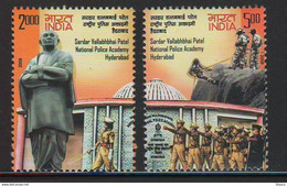 India 2008 Sardar Vallabhbhai Patel National Police Academy Architecture 2v Stamp SET MNH - Autres & Non Classés