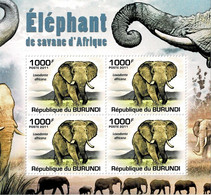BURUNDI 2011 Mi 2034A KLB AFRICAN SAVANNA ELEPHANT MINT MINIATURE SHEET ** - Blocks & Sheetlets