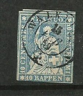 Suisse       N° 27       Oblitéré  B/TB   Voir Scans - Used Stamps