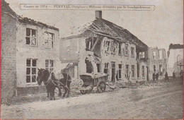 BELGIQUE FLANDRE OCCIDENTALE GUERRE DE 1914 PERVYSE MAISONS DETRUITES PAR LE BOMBARDEMENT - Diksmuide