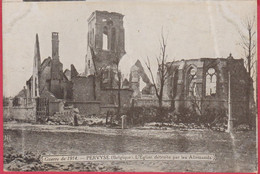 BELGIQUE FLANDRE OCCIDENTALE GUERRE DE 1914 PERVYSE L'EGLISE  DETRUITE PAR LES ALLEMANDS - Diksmuide