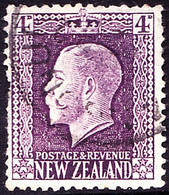 NEW ZEALAND 1926 KGV 4d Deep Purple Perf 14 X 14½ SG422h Used - Usati