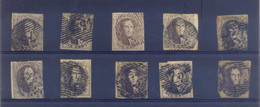 10 Medaillons Gestempeld  10 Ct - 1849-1865 Medaillen (Sonstige)